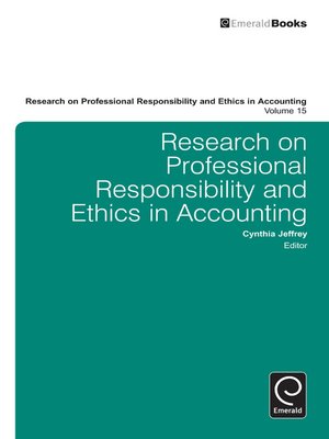 cover image of Research on Professional Responsibility and Ethics in Accounting, Volume 15
